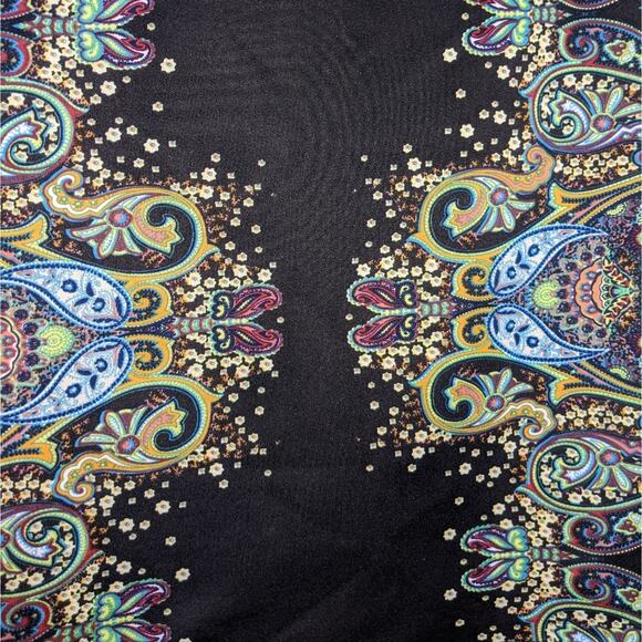 Rue21 Black Paisley Boho Floral Print Pencil Skirt S - Picture 6 of 10